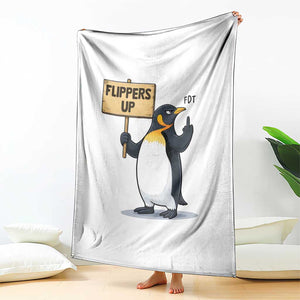 Penguins Resist Throw Blanket Flippers Up Protest TS14 Print Your Wear