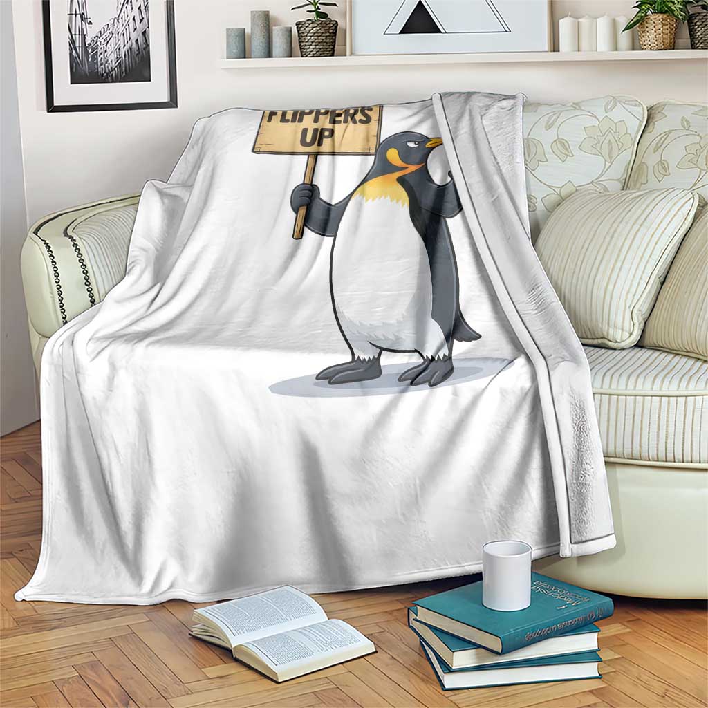 Penguins Resist Throw Blanket Flippers Up Protest TS14 Print Your Wear