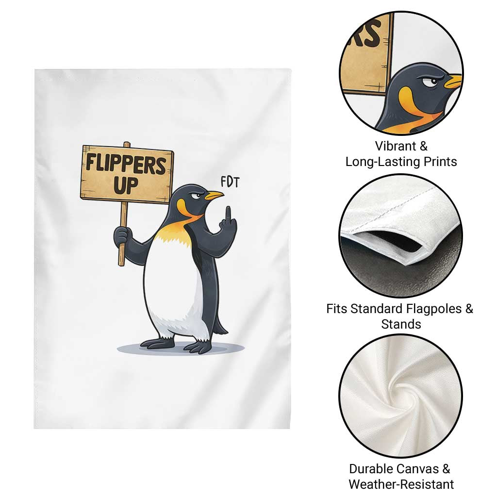 Penguins Resist Garden Flag Flippers Up Protest TS14 Print Your Wear