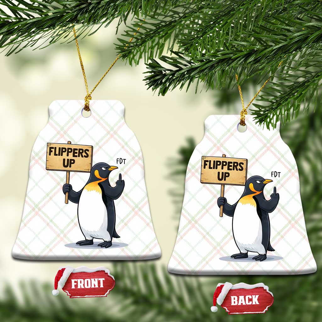 Penguins Resist Ceramic Ornament Flippers Up Protest TS14 Print Your Wear