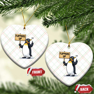 Penguins Resist Ceramic Ornament Flippers Up Protest TS14 Print Your Wear