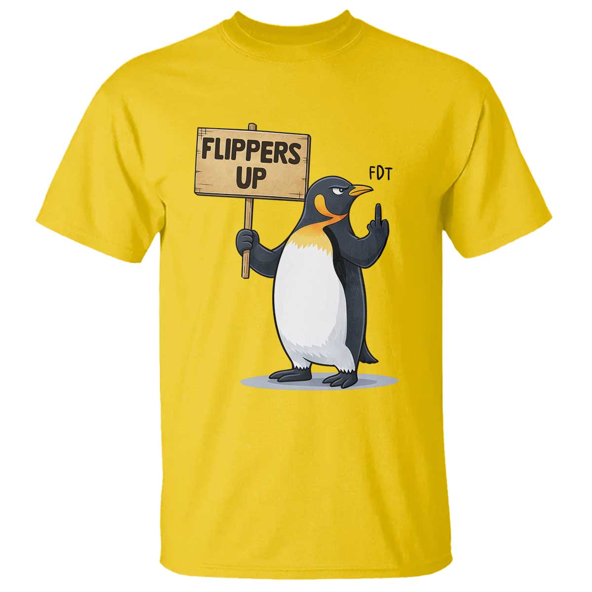 Penguins Resist T Shirt Flippers Up Protest TS14 Daisy Print Your Wear