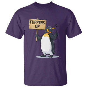 Penguins Resist T Shirt Flippers Up Protest TS14 Purple Print Your Wear