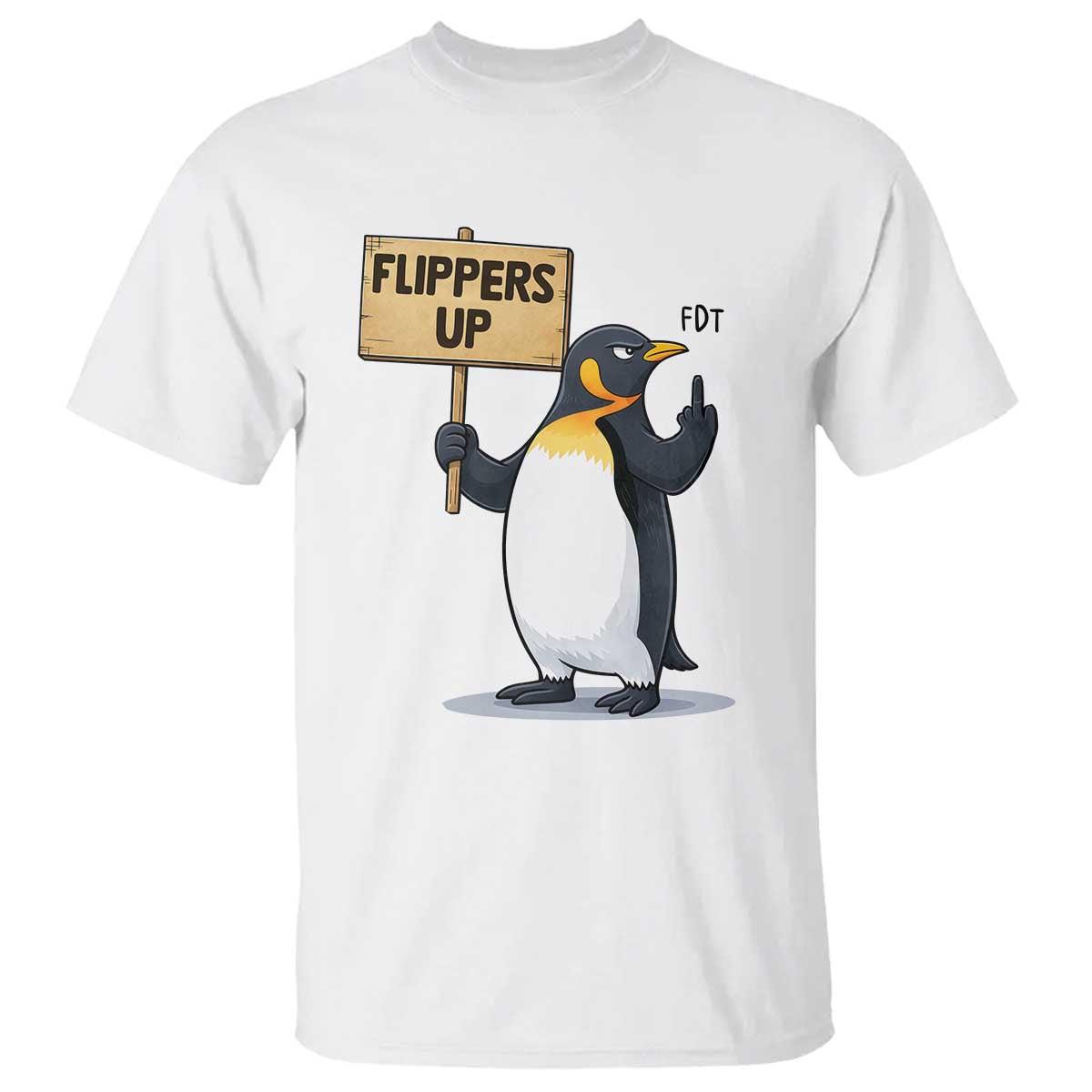Penguins Resist T Shirt Flippers Up Protest TS14 White Print Your Wear