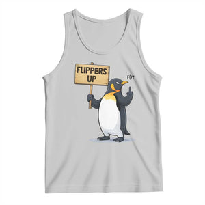 Penguins Resist Tank Top Flippers Up Protest TS14 Ash Print Your Wear