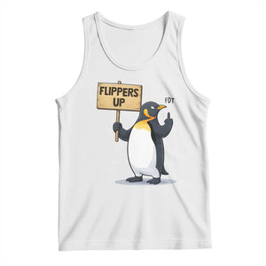 Penguins Resist Tank Top Flippers Up Protest TS14 White Print Your Wear