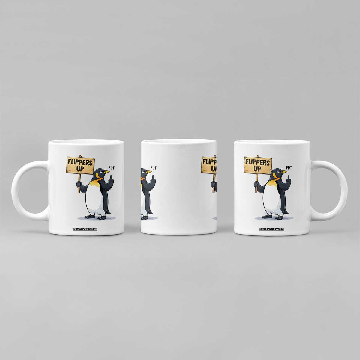 Penguins Resist Coffee Mug Flippers Up Protest TS14 Print Your Wear
