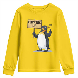 Penguins Resist Youth Sweatshirt Flippers Up Protest TS14 Daisy Print Your Wear