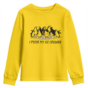 Funny Penguins Resist Protest Youth Sweatshirt I Pefer My Ice Crushed TS14 Daisy Print Your Wear