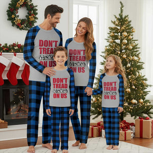 Funny Penguins Resist Protest Plaid Pajama Set Don't Tread On Us TS14 Blue Plaid Print Your Wear
