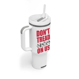 Funny Penguins Resist Protest Tumbler With Handle Don't Tread On Us TS14 Print Your Wear