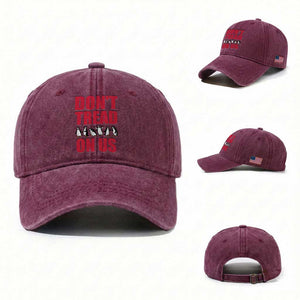 Funny Penguins Resist Protest Washed Cotton Baseball Cap Don't Tread On Us TS14 Washed Cap Universal Fit Burgundy Print Your Wear