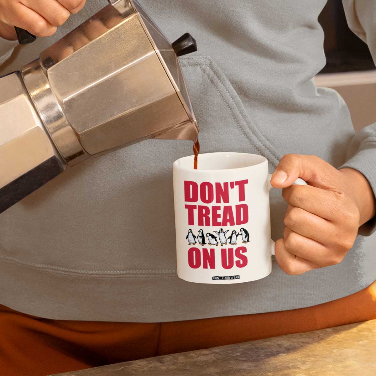 Funny Penguins Resist Protest Coffee Mug Don't Tread On Us TS14 Print Your Wear