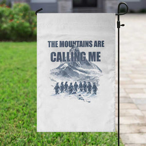 Funny Nihilist Penguin Hiking Garden Flag The Mountains Are Calling Me TS14 Print Your Wear