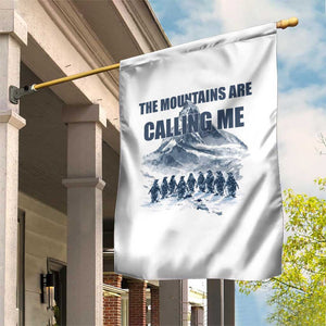 Funny Nihilist Penguin Hiking Garden Flag The Mountains Are Calling Me TS14 Print Your Wear