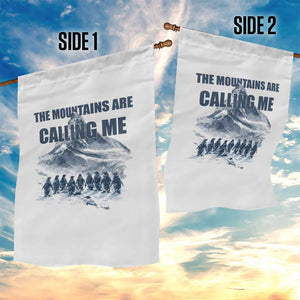 Funny Nihilist Penguin Hiking Garden Flag The Mountains Are Calling Me TS14 Print Your Wear