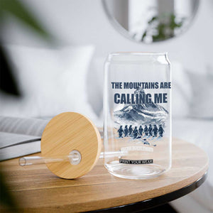 Funny Nihilist Penguin Hiking Glass Can The Mountains Are Calling Me TS14 Print Your Wear