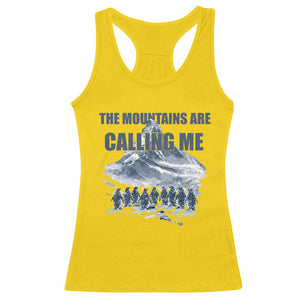 Funny Nihilist Penguin Hiking Racerback Tank Top The Mountains Are Calling Me TS14 Daisy Print Your Wear