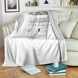 Funny Nihilist Penguin Hiking Throw Blanket No Plan Just Forward TS14 Print Your Wear
