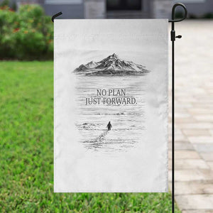 Funny Nihilist Penguin Hiking Garden Flag No Plan Just Forward TS14 Print Your Wear