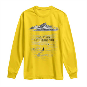 Funny Nihilist Penguin Hiking Long Sleeve Shirt No Plan Just Forward TS14 Daisy Print Your Wear
