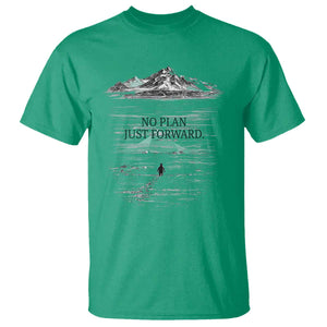 Funny Nihilist Penguin Hiking T Shirt No Plan Just Forward TS14 Irish Green Print Your Wear