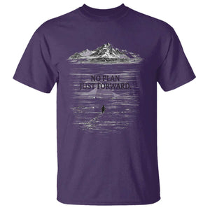 Funny Nihilist Penguin Hiking T Shirt No Plan Just Forward TS14 Purple Print Your Wear