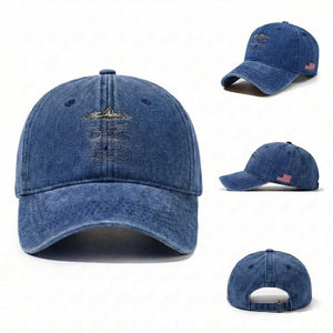 Funny Nihilist Penguin Hiking Washed Cotton Baseball Cap No Plan Just Forward TS14 Washed Cap Universal Fit Royal Blue Print Your Wear