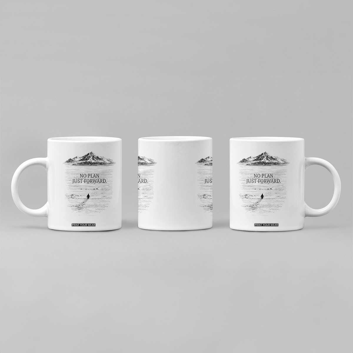 Funny Nihilist Penguin Hiking Coffee Mug No Plan Just Forward TS14 Print Your Wear