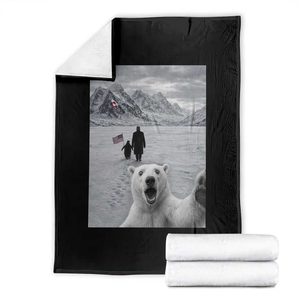 Nihilist Penguin Trump Hiking Mountains Throw Blanket Funny Polar Bear Selfie But Why TS14 Black Print Your Wear
