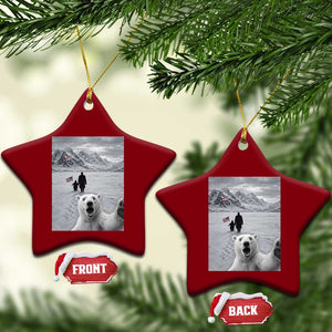 Nihilist Penguin Trump Hiking Mountains Ceramic Ornament Funny Polar Bear Selfie But Why TS14 Print Your Wear
