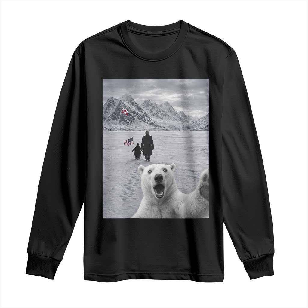 Nihilist Penguin Trump Hiking Mountains Long Sleeve Shirt Funny Polar Bear Selfie But Why TS14 Black Print Your Wear