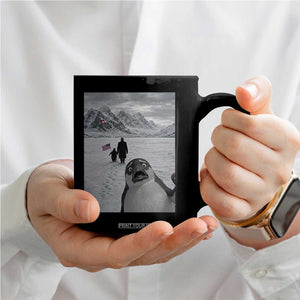 Nihilist Penguin Trump Hiking Mountains Coffee Mug Funny Penguin Selfie But Why TS14 Print Your Wear