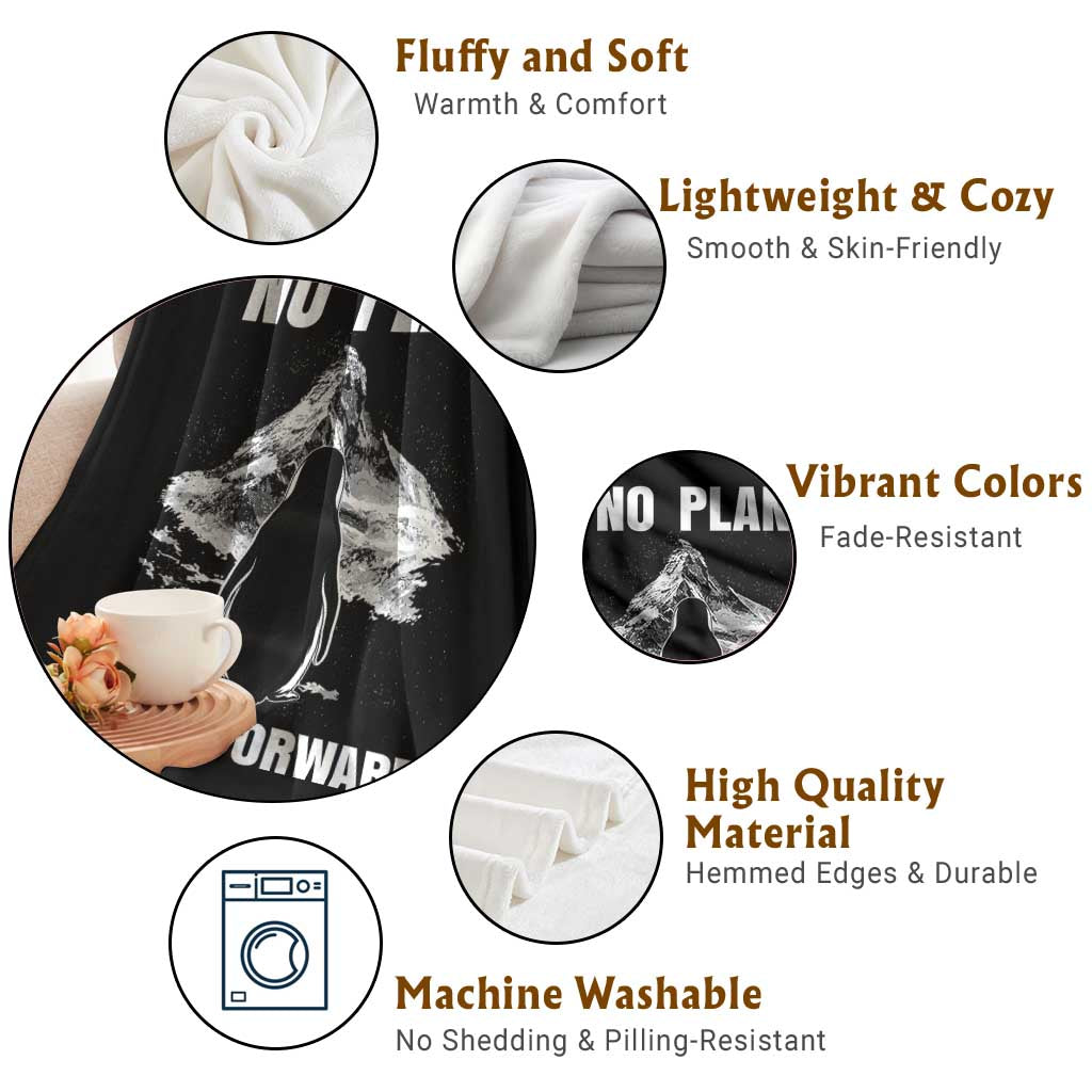 Nihilist Penguin Hiking Meme Throw Blanket No Plan Just Forward TS14 Print Your Wear