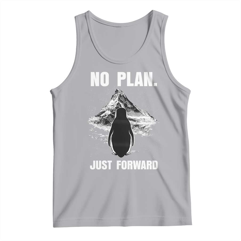 Nihilist Penguin Hiking Meme Tank Top No Plan Just Forward TS14 Athletic Heather Print Your Wear