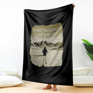 Nihilist Penguin Hiking Meme Throw Blanket They Survived He Lived TS14 Print Your Wear