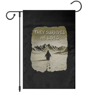 Nihilist Penguin Hiking Meme Garden Flag They Survived He Lived TS14 Black Print Your Wear