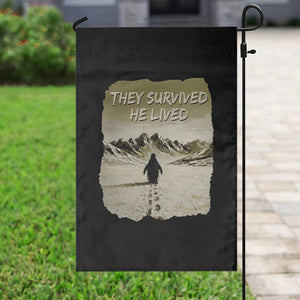 Nihilist Penguin Hiking Meme Garden Flag They Survived He Lived TS14 Print Your Wear