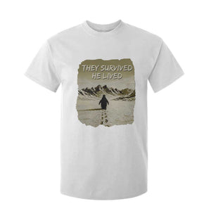 Nihilist Penguin Hiking Meme T Shirt For Kid They Survived He Lived TS14 White Print Your Wear