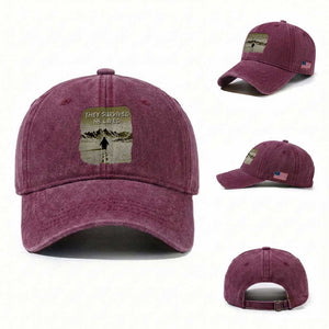 Nihilist Penguin Hiking Meme Washed Cotton Baseball Cap They Survived He Lived TS14 Washed Cap Universal Fit Burgundy Print Your Wear