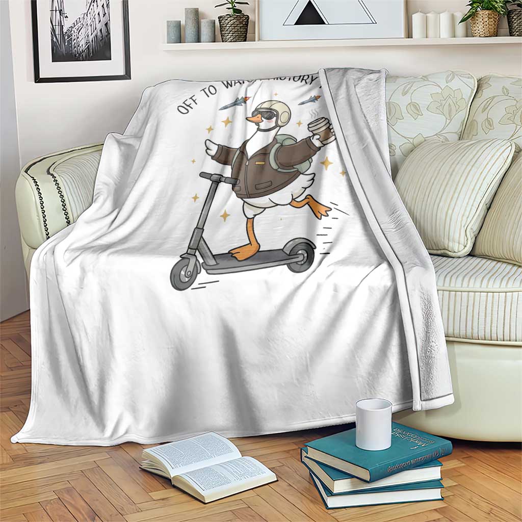 Funny Goose Support Freedom Meme Throw Blanket Off To Watch History Repart TS14 Print Your Wear