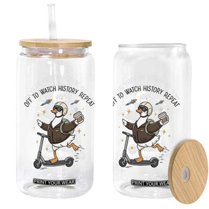 Funny Goose Support Freedom Meme Glass Can Off To Watch History Repart TS14 Print Your Wear