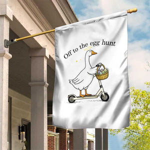 Off To The Egg Hunt Garden Flag Funny Easter Goose TS14 Print Your Wear