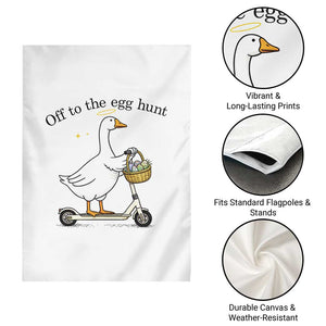 Off To The Egg Hunt Garden Flag Funny Easter Goose TS14 Print Your Wear