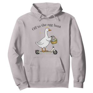 Off To The Egg Hunt Hoodie Funny Easter Goose TS14 Ice Gray Print Your Wear