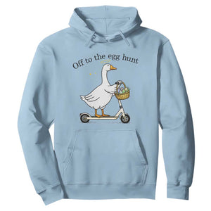 Off To The Egg Hunt Hoodie Funny Easter Goose TS14 Light Blue Print Your Wear