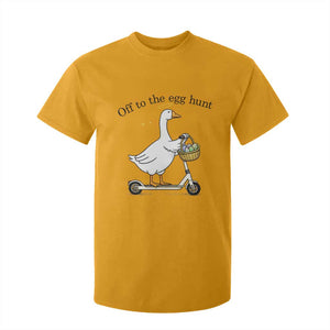 Off To The Egg Hunt T Shirt For Kid Funny Easter Goose TS14 Gold Print Your Wear