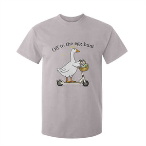 Off To The Egg Hunt T Shirt For Kid Funny Easter Goose TS14 Ice Gray Print Your Wear