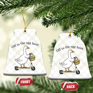 Off To The Egg Hunt Ceramic Ornament Funny Easter Goose TS14 Print Your Wear