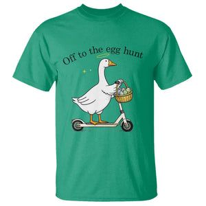 Off To The Egg Hunt T Shirt Funny Easter Goose TS14 Irish Green Print Your Wear